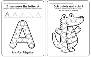 A-Z Animals-Dot Marker Worksheets - 52 pages