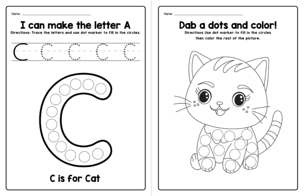 Alphabet Element Dot Markers Worksheets - Image 2