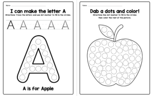 Alphabet Element Dot Markers Worksheets